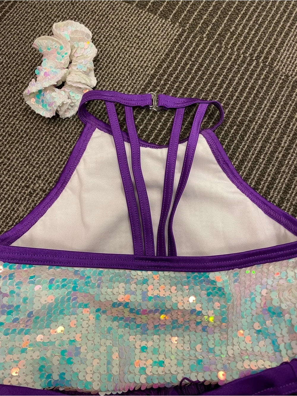 Weissman Purple Fringe Dance Costume